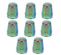 UKCOCO 8pezzi Ditali in Metallo per Cucire Mano Ditale per Cucito in Rame Spesso Protezione per Dita da Cucito Ditale da Sarto Regolabile Accessori per Cucire e Quilting Ditali per Lavori