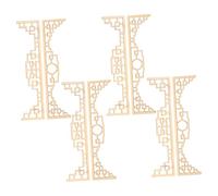 UKCOCO 8pezzi Miniature Chinese Style Wood Door Dollhouse Accessories Beige Decorative Screens for Model Houses Photography Props and Miniature Scenes