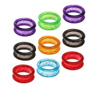 UKCOCO 9 pezzi in Silicone per Forbici da Parrucchiere Colorati Proteggi Dita Morbidi e Resistenti Compatibili con Forbici Migliorano Stabilità e Comfort