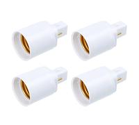 UKCOCO Adattatore Portalampada G24D a E27 2 Pin Convertitore Base Lampada in Pbt Robusto E Facile Da Installare Per Lampadine Led Alogene E Filamento 2.56X1.38X1.38 Pollici