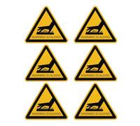 UKCOCO Adesivi di Avvertimento Autoadesivi Alta Temperatura 6 Pezzi, Cartelli di Sicurezza Triangolari in Vinile per Macchine Superfici Calde, Etichette Antiscottatura per Industria,