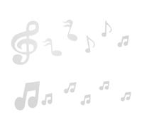 UKCOCO Adesivi Murali Note Musicali 3d Effetto Specchio Set da 12 Pezzi in Acrilico per Decorazione Cameretta Aula Musica Pareti Lisce