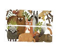 UKCOCO Adesivo Murale Animali Cartoon per Cameretta Stickers Rimovibili in PVC Morbido Decorazione Murale Duratura con Motivi Animali e Colorati per Cameretta Ragazzo Ragazza