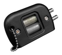 UKCOCO Affilatore per Lame da Ghiaccio Nero Doppia Punta Antiscivolo in ABS e Diamante, Accessorio Portatile per Pattini da Hockey e Pattinaggio su Pista
