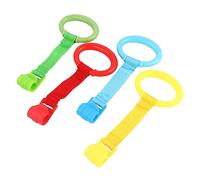 UKCOCO Anelli Di Trazione Per Lettino Ragazzo Ragazza, Set 4 Pezzi Colorati, Anelli Da Tirare Per Ragazzo Ragazza, Accessori Sicuri Per Giocare e Imparare in Casa e Viaggio