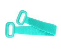 UKCOCO Asciugamano da Bagno in Silicone Verde Doppio Laccio, Spazzola Massaggiante Esfoliante per Pulizia Profonda del Corpo, per Doccia e Massaggi
