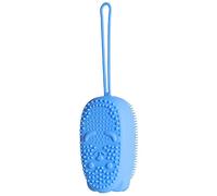 UKCOCO Asciugamano Per Strofinare in Silicone Alimentare Accessorio Da Bagno Spugna Esfoliante Anti-muffa Blu Per Ragazzo Ragazza e Adulti Corda Appendibile