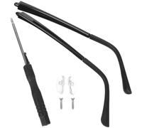 UKCOCO Aste Ricambio Occhiali Bracci Leggeri e Comodi Montatura Sostitutiva Facile da Installare per Uomo e Donna Design Resistente e Anti-rottura Nero Lucido