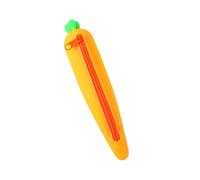UKCOCO Astuccio per Matite in Silicone Forma di Carota e Morbido Astuccio per Cancelleria Studenti Leggero e Compatto con Chiusura Cerniera Sigillata Bustina Portapenne Cartoon