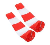 UKCOCO Banderuola e Maniche a Vento da Esterno 80 Cm Oxford Resistente per Giardino, Prato e Patio, Set 2 Pezzi Rosso e Bianco, Segnavento Decorativo e Indicatore Direzione Vento