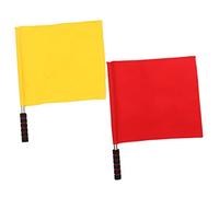 UKCOCO Bandiere Segnalazione Per Arbitri 2 Avvertimento e Segnalazione Per Giudici e Resistente Maniglia Antiscivolo Per Calcio e Scolastiche