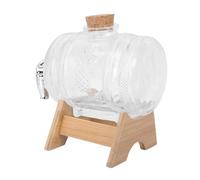 UKCOCO Barattolo per Bevande da Cucina in Vetro con Rubinetto e Base Contenitore Trasparente Sigillato per Succhi e Vino Frizzante Uso Interno ed Esterno