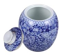 UKCOCO Barattolo Stile Cinese 1050ml Coperchio in Ceramica per tè | Contenitore Multifunzione per Frutta Secca e Cereali, Uso Tavolo, Conserva Cibi Secchi Ordinati