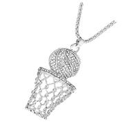 UKCOCO Basket Charm Necklace Sporty Basketball Chain Pendant for Men Boys Custom Gift for Parties Fathers Day Birthday Valentine Day Made of Alloy