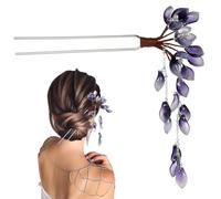 UKCOCO Bastoncini per Chioma Robusti e Sicuri in Cinese Fiori Classici in Smalto e Metallo Accessori Eleganti per Donne per Feste di Compleanno