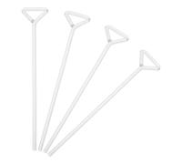 UKCOCO Bastoni da Laboratorio Bordo Raschiante e Distribuzione Uniforme in Vetro Triangolari 4 Pezzi per Colture e Piastre Petri