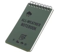 UKCOCO Blocco Note Tascabile Spiralato, Mini Block Notes Verde in PP e Carta, Pagine Bianche, Portatile per Viaggio e Campeggio