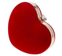 UKCOCO Borsa Elegante a Forma di Cuore Piccola Portatile in Velluto con Catena, Pochette da Cocktail per Donne, Borsa da Festa alla Moda di Grande Capacità per Banchetto