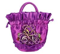 UKCOCO Borsa per Donna Porpora Design a Fiore, e Sofisticata, Compagna per Matrimoni e Prom