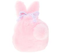 UKCOCO Borsa Trucco Peluche con Coulisse Organizer Cosmetici da Viaggio per Donna Sacchetto Porta Accessori Make-up con Base Piatta Morbida e Resistente per Riporre Piccoli Oggetti