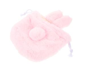 UKCOCO Borsa Trucco Peluche con Coulisse Organizer Cosmetici da Viaggio per Donna Sacchetto Porta Accessori Make-up con Base Piatta Morbida e Resistente per Riporre Piccoli Oggetti