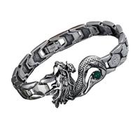 UKCOCO Bracciale Dragone Uomo in Lega di Zinco Design Unico e da Polso Resistente per Occasioni e Uso Quotidiano Accessorio Moda Anno del