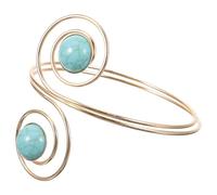 UKCOCO Bracciale Rigido da Donna in Metallo Oro, Fascia Regolabile per Braccio Superiore, Gioielli Eleganti per Cerimonie e Uso Quotidiano, Regalo per Amiche e Compleanni