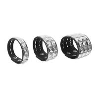 UKCOCO Braccialetti Punk da Uomo 3 Pezzi in Metallo e Pu Borchie Quadrate Stile Fashion per Coppie Adatti a Club e Street Photography