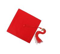 UKCOCO Cappello Laurea con Nappa Rosso Unisex Taglia Unica Accessorio Laureando per Cerimonie e Feste Copricapo Tocco da Diploma per Studenti e Laureandi