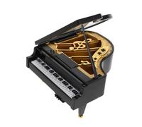 UKCOCO Carillon a Forma di Pianoforte retrò, Nero, per Ufficio e Vetrina | Meccanismo a Corda, Struttura in Metallo e Plastica, Suono Nitido, senza Batterie, per Collezionisti e Regalo