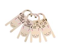 UKCOCO Cartelli da Appendere per Porte 4 Pezzi in Pvc Resistente, Etichette per Hotel e Ufficio, Accessori per Porte Testo Stampato Facile da Leggere, Adatti per Uso Interno ed Esterno