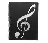 UKCOCO Cartellina Spartiti Musicali Portatile Raccoglitore Multi per Documenti per Scuola e Lavoro Pagine Design Elegante Argento e Nero