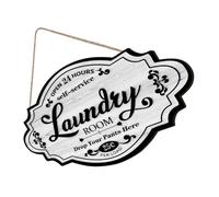 UKCOCO Cartello da Parete per Lavanderia in Legno dallo Stile Vintage Decorazione Appesa con Design Elegante e Artigianato Raffinato per Spazio Domestico con Atmosfera retrò