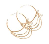 UKCOCO Cavigliera Di Metallo Multifilo Catena Per Scarpe Da Donna, Accessorio Ciondoli Per Lacci Stivali, Decorazione Alla Caviglia Per Scarpe Casual e Di Tendenza