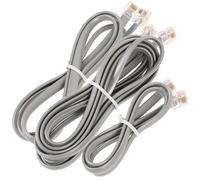 UKCOCO Cavo Resistente All’usura al Freddo 3 Pezzi Connettore Rj12 6p6c per Telefono in Rame e Pvc per Casa e Ufficio