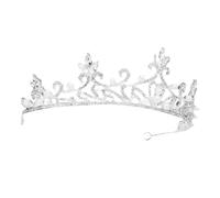 UKCOCO Cerchietto Cerimonia Elegante con per Sposa Accessorio Festa con Strass e Perle Copricapo Regale per Ragazze Headdress per Matrimonio e Foto Speciali