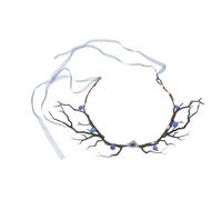 UKCOCO Cerchietto Corna di Cervo Floreali e Rami Fascia per Costume Medievale da Donna Copricapo per Cosplay e Feste Autunnali Accessorio Chioma Fiori e Frutta Comfort Prolungato