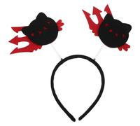 UKCOCO Cerchietto per Chioma a Forma di Gatto Nero Malvagio di Halloween Set da 3 Pezzi Fascia Elastica Nera per Feste in Maschera e Cosplay Accessorio Ergonomico per Chioma da Donna