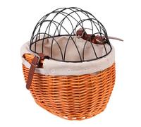 UKCOCO Cestino per Bicicletta in Rattan Resistente e Capiente per Animali Domestici e Spesa Accessorio ed per Ciclisti Colore Colore Casuale