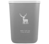 UKCOCO Cestino per Rifiuti senza Coperchio 10l in Plastica Grigia, Contenitore Rettangolare per Spazzatura Soggiorno e Camera da Letto, Bidone Semplice Anello di Pressione per Raccolta