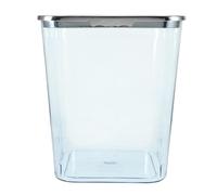 UKCOCO Cestino per Rifiuti Trasparente da 15L Anello Cromato Secchio per Spazzatura in Plastica Resistente Bidone Compatto per Cucina Bagno e Ufficio Arredamento Casa Funzionale