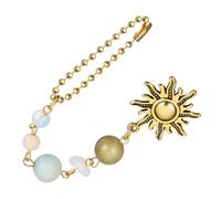 UKCOCO Charm Sole per Specchietto Retrovisore Auto con Perline Lucide Decorazione Interni Auto Leggera e Simbolica Accessorio Appeso per Veicolo e Spazi Personali