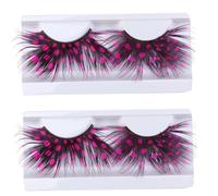 UKCOCO Ciglia Finte Rosa 2 Paia Extra Lunghe Leggere Riutilizzabili Per Trucco Feste Club Teatro