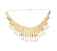 UKCOCO Cintura Per Pancia Da Donna Con Catena e Frange Boho in Metallo Dorato, Cintura Regolabile Con Campanellini Per Danza Del Ventre, Spettacoli Teatrali e Feste