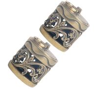 UKCOCO Ciondoli Portachiavi in Rame 2 Pezzi Bustina Intagliata Decorativa, Pendente Diffusore Aromi Fai da Te, Piccola Lanterna Sospesa per Borsa e Accessori Regalo