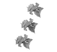 UKCOCO Clip di Angelo per Parasole Auto 3pezzi in Lega Argento Design Elegante, Promemoria Sicurezza Guida e Protezione Viaggio, Accessorio per Viaggi su Strada