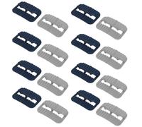 UKCOCO Clip per Sacchetti della Spazzatura da Interno in Plastica, Fermagli di Sicurezza per Bidoni da Cucina e Ufficio, Set da 16 Pezzi (blu e Grigio) per Fissaggio Stabile