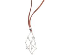 UKCOCO Collana con Supporto Gabbia per Pietra e Cristallo Leggera e Elegante Portapietra Te in Metallo per Gioielli Donna Uomo