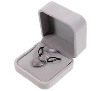 UKCOCO Collana di Coppia a Cuore Piccolo Catena Regolabile Set di 2 Collane Nere per lui e lei Confezione Regalo in Velluto Grigio Gioiello Romantico per Anniversario e Festa degli