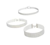 UKCOCO Collane con Cristalli da Donna 3 Pezzi Catene a Strozzo per Clavicola Leggere e Resistenti Accessori Eleganti per Uso Quotidiano e Occasioni Speciali